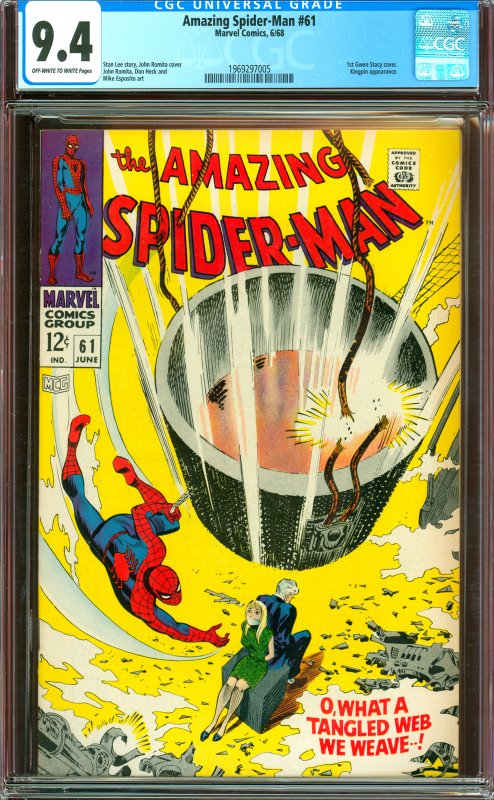 Amazing Spider-Man #61 CGC Graded 9.4 1st Gewn Stacy Cover