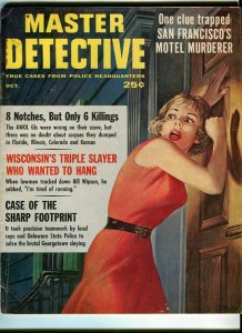 MASTER DETECTIVE-OCT/1961-TRIPLE SLAYINGS-MOTEL MURDERER-CAR MANIAC G/VG