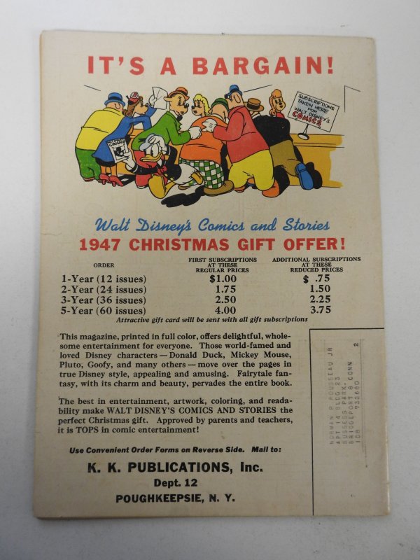 Walt Disney's Comics and Stories #87 (1947) FN- Condition! 1/2 in tear bc
