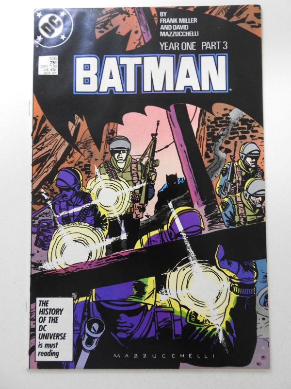 Batman #406 (1987) Frank Miller's Year One Story! Solid VG+ Condition!