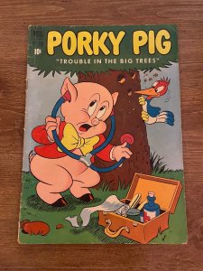 Four Color # 370 FN- Dell Silver Age Comic Book Porky Pig Trouble Big Trees J930