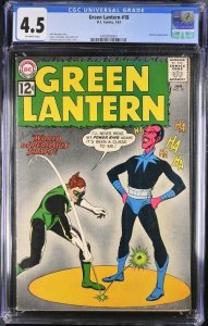 (1963) GREEN LANTERN #16 CGC 4.5 OWP! SINESTRO COVER & APPEARANCE