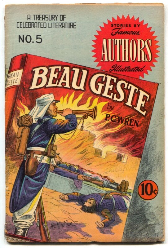 Stories by Famous Authors Illustrated #5 1950- BEAU GESTE- Kiefer cover