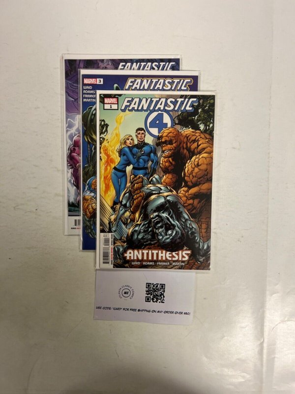 3 Fantastic Four Marvel Comic Books # 1 3 4 Avengers Hulk Iron Man Thor 29 JS63