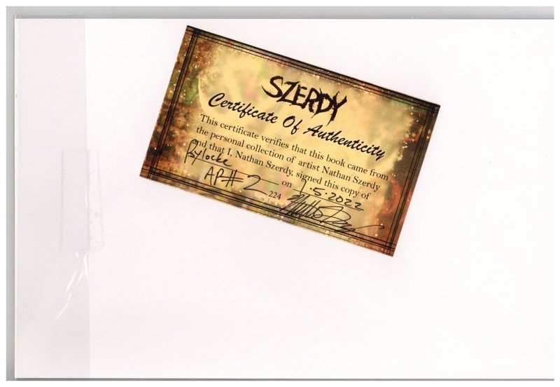 SIN EATER #1 KINCAID & SZERDY NICE COVER SIIGNED BY NATHAN SZERDY W/COA. NM.