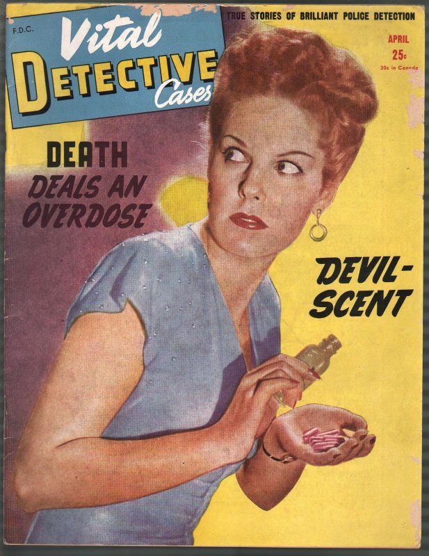 Vital Detective Cases 4/1946-crime-mystery-terror-pulp thrills-Good Girl Art-VG