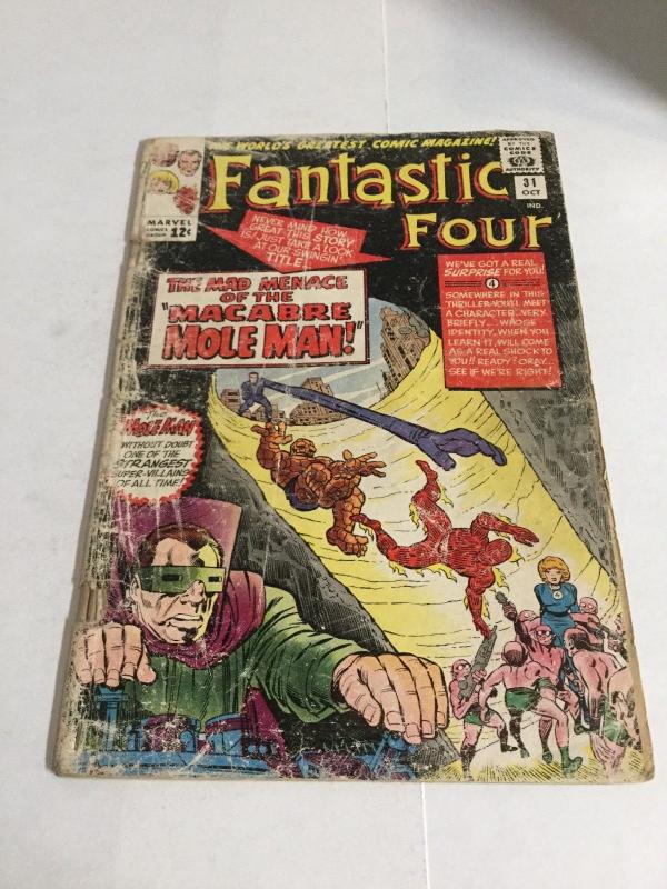 Fantastic Four 31 Fr/Gd Fair/Good 1.5 Extra Staples Marvel Comics Silver Age