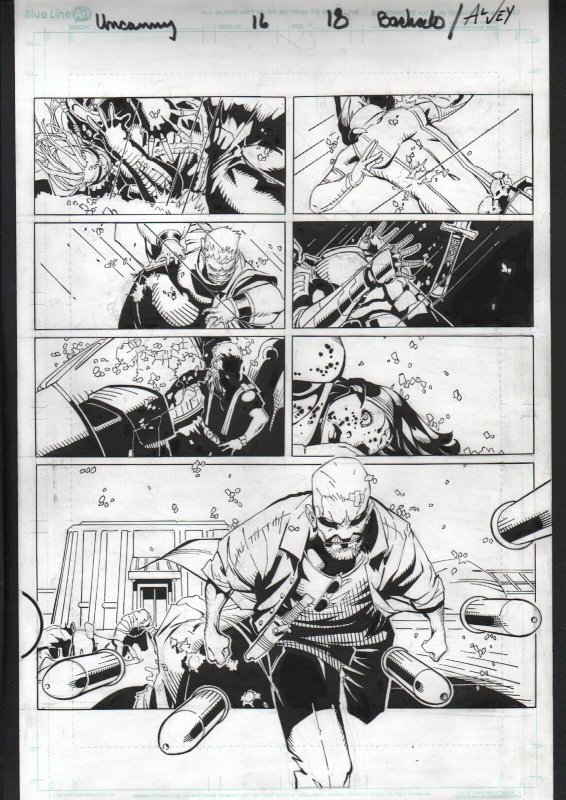 UNCANNY X-MEN #16-ORIGINAL ART-PG 18-CHRIS BACHALO-MARVEL