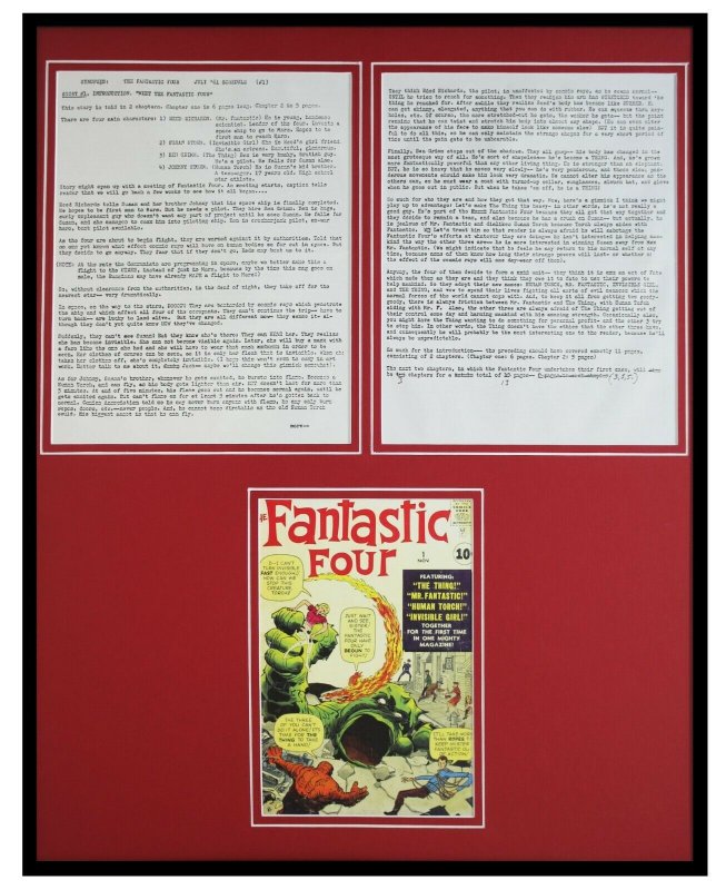Fantastic Four #1 16x20 Framed Photo & Synopsis Set Official Repro