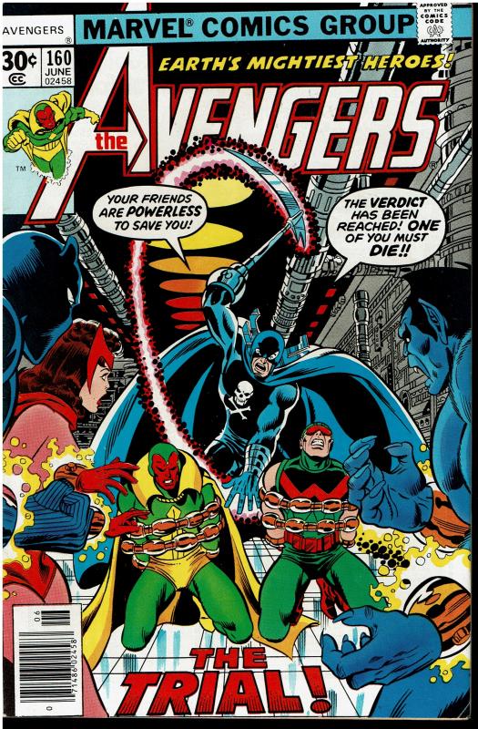 Avengers #160, 7.0 or Better - Grimm Reaper Appearance