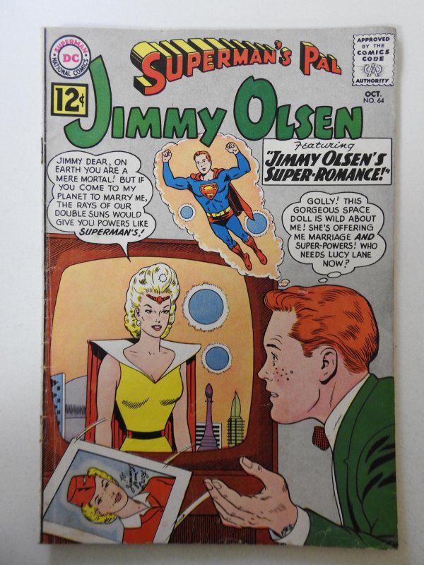 Superman's Pal, Jimmy Olsen #64 (1962) GD/VG Condition! Rusty staples