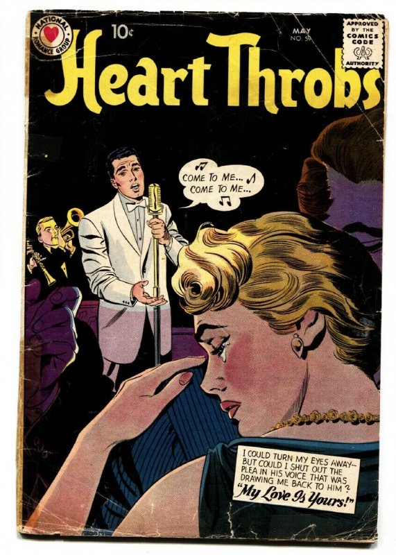 HEART THROBS #59 comic book 1959 DC-ROMANCE-Black cover-Singer 