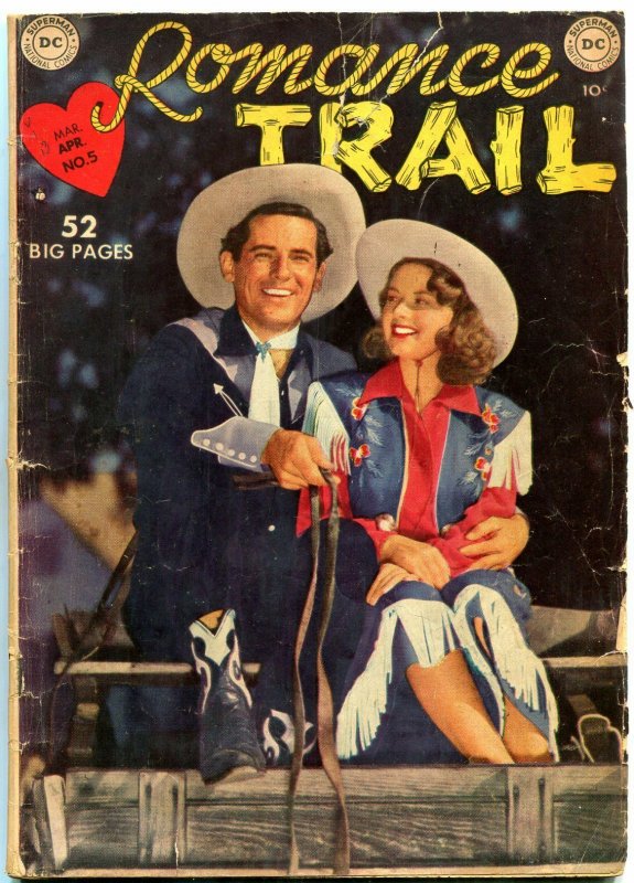 ROMANCE TRAIL-#5-KINSTLER ART-D.C. golden age western VG