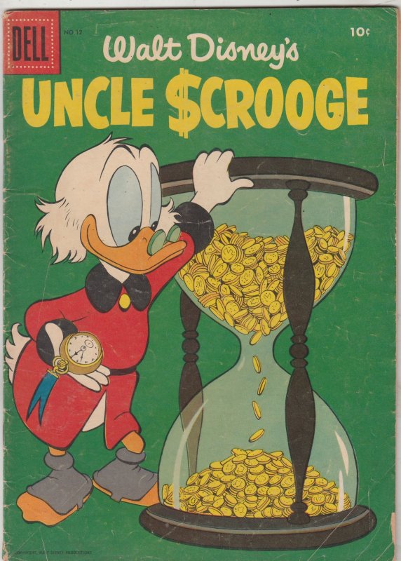 Uncle Scrooge #12 (1955) FN Mid-Grade Carl Barks Masterpiece! Wythville CERT Wow