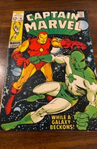 Captain Marvel #14 (1969)while a galaxy beckons iron man sharp book vf