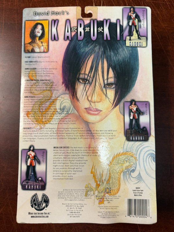 Doppelganger Kabuki Action Figure Toy New In Box On Card David Mack 2000 TB2
