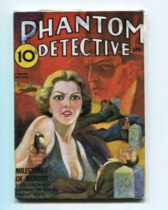 PULP:  Phantom Detective April 1938 Reprint - Milestones of Murder