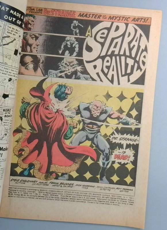 Doctor Strange #2 VF Hulk, Silver Surfer, Spider-Man Marvel 1974