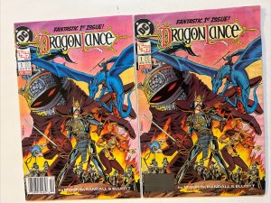 LOT OF 2 DC COMICS: DRAGONLANCE  #1’s (1988) - Reader Copy + News Stand See Pics