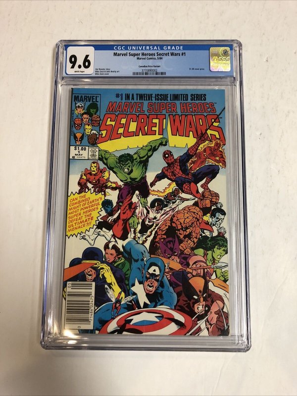 Secret Wars (1984) # 1 (CGC 9.6 WP) Canadian Price Variants (CPV)