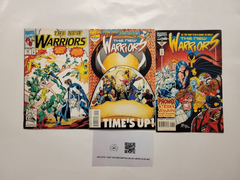 3 The New Warriors Marvel Comic Books #26 50 53 22 TJ7