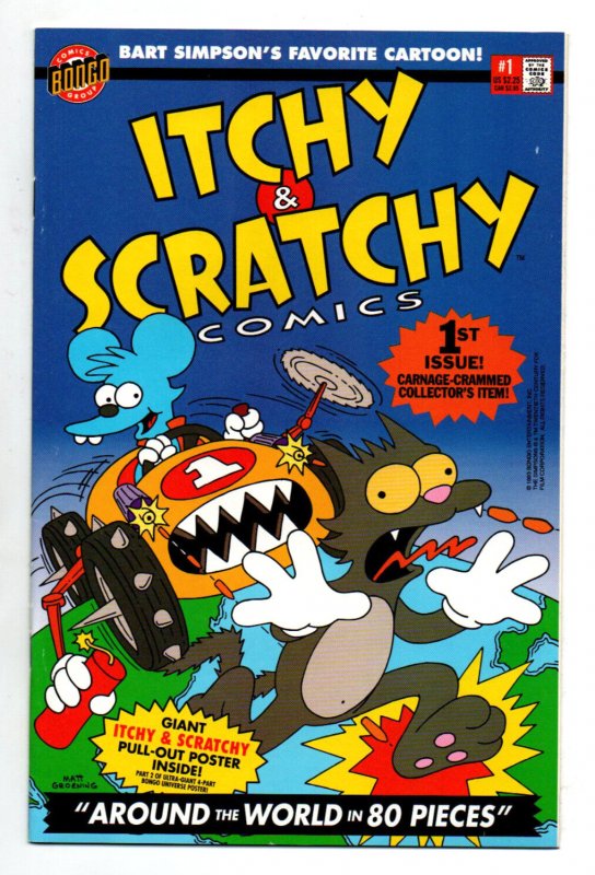 Itchy & Scratchy #1 & 2 - Simpsons - Bongo - 1993 - NM