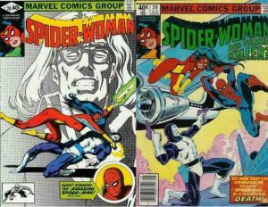 SPIDERWOMAN  28-29  SPIDERMAN 2-part xover!!!!