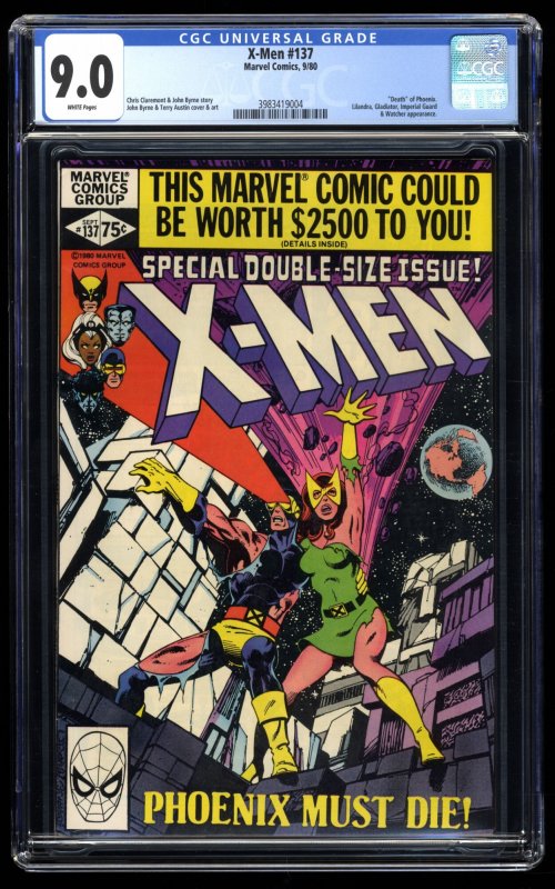 X-Men #137 CGC VF/NM 9.0 White Pages Death of Phoenix Claremont and Byrne!