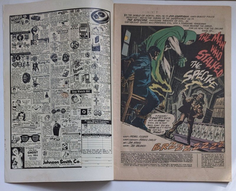 Adventure Comics #435 (1974)  GD-VG  Jim Aparo Spectre