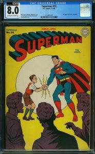 Superman #33 (1945) CGC 8.0 CVA Exceptional