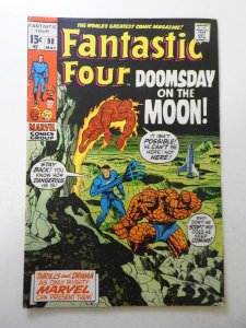 Fantastic Four #98 (1970) VG+ Condition 2 in tear fc