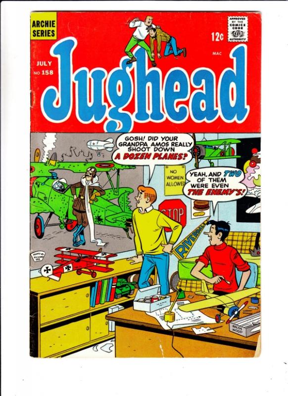 Jughead, Archie's Pal #158 (Jul-68) FN- Mid-Grade Archie, Betty, Veronica, Re...