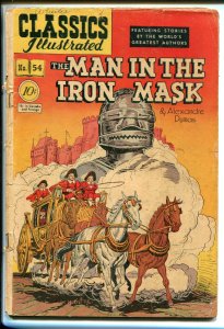 CLASSICS ILLUSTRATED #54-1948-GILBERTON-HRN 55-MAN IN THE IRON MASK-good+