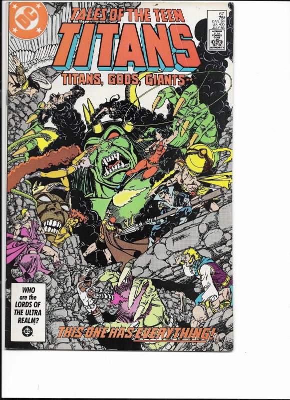 Tales of the Teen Titans #67 Direct Edition (1986)