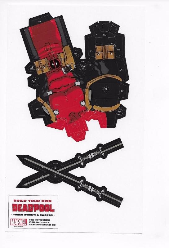 Build Your Own Deadpool Paperdoll Complete Set of 6 plus Preview Comic - New