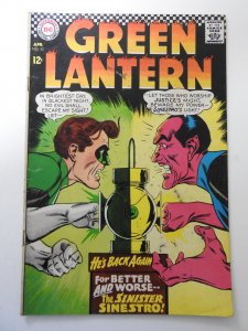 Green Lantern #52 (1967) VG+ Condition ink on bc