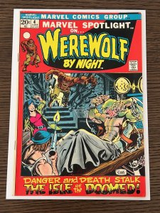 Marvel Spotlight #4 (1972). FN+. 1st app of the Darkhold book. WBN ends. Ploog-a