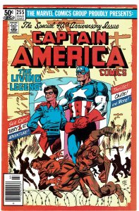 Captain America #255  40th Anniversary Issue Newsstand  VF+