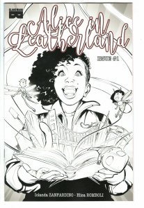 Alice in Leatherland #1 1:30 Romboli B&W Variant Black Mask Studios 2021 EB115