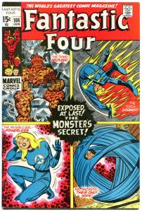 FANTASTIC FOUR #106, FN+, Monster's Secret, Romita, 1961, more FF in store,