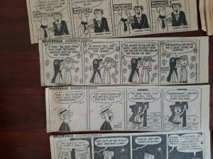 60X Splitsville Baginski & Dodson News Paper Comic Strip 1980 lot 7 x 2.5  