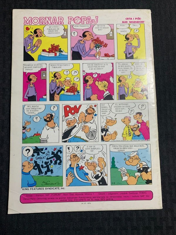 1979 STRIPOTEKA Yugoslavia Comic Strips #556 FN 6.0 Prince Valiant / Popeye