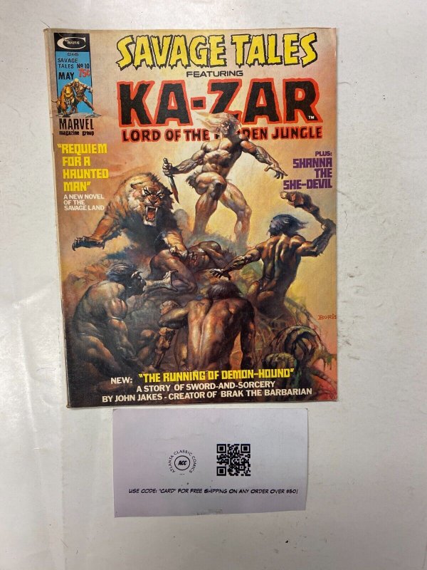 Savage Tales # 10 VF- Marvel Curtis Comic Book Magazine Ka-Zar Conan Kull 9 LI4