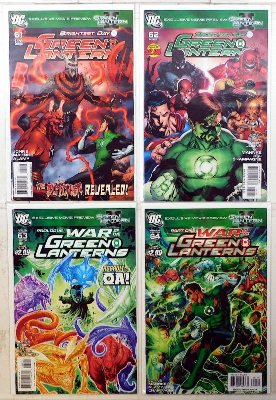 Green Lantern Lot of 4 #61, 62, 63, 64 (2011) DC Comics 1st Print Comic Books