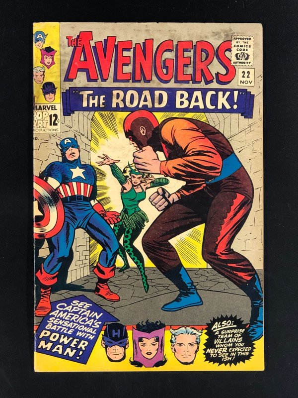 The Avengers #22 (1965) FR Captain America, Scarlet Witch, and Hawkeye.