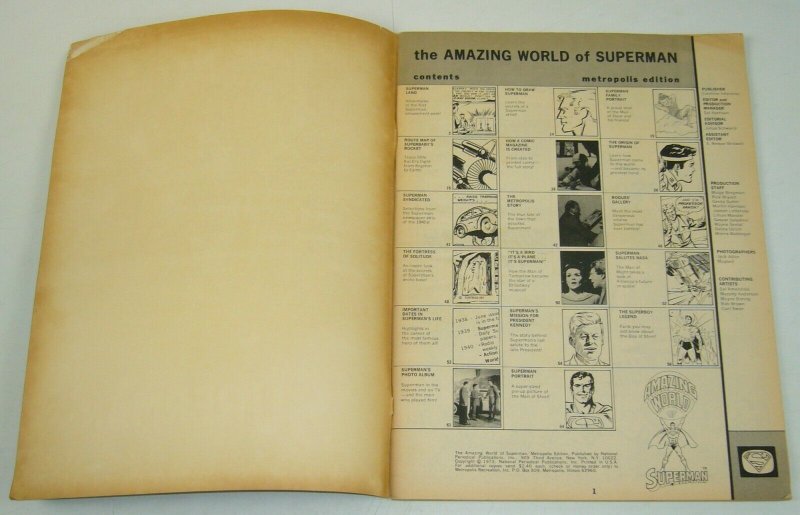 Amazing World of Superman: Metropolis Edition #1 VG dc treasury w/krypton poster