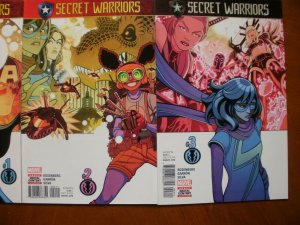 3 Near-Mint Marvel Comic SECRET WARRIORS #1 #2 #3 (2017) Rosenberg Garron Silva