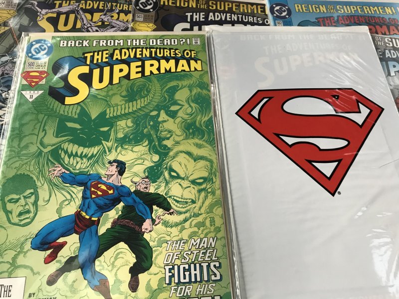 ADVENTURES OF SUPERMAN #500 - 509 lot / run : DC 1993 12 in NM-; 500 & 501 (x2)