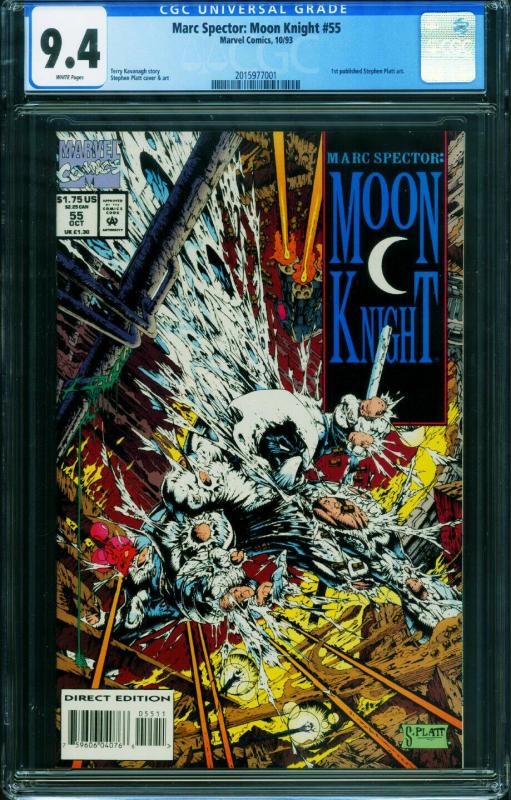 MARC SPECTOR MOON KNIGHT #55 CGC 9.4-1993-PLATT ART-HTF 201597701