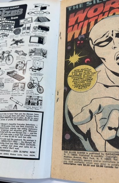 The Silver Surfer #6 (1969)worlds without end small chip back cover